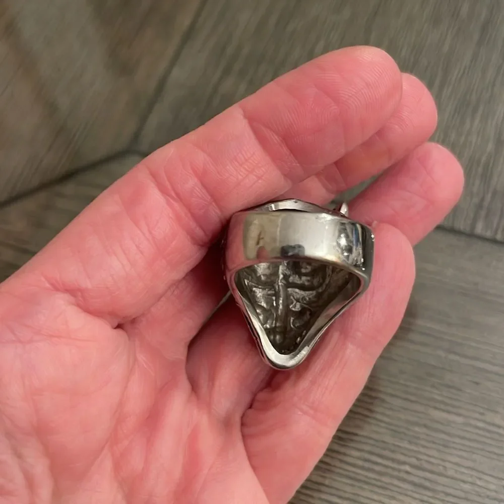 Men’s Wolf Ring Silver-tone Approx Size 10